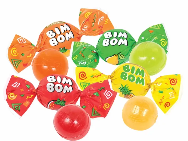 Karameles ar pildījumu Bim Bom, sveramas, Roshen