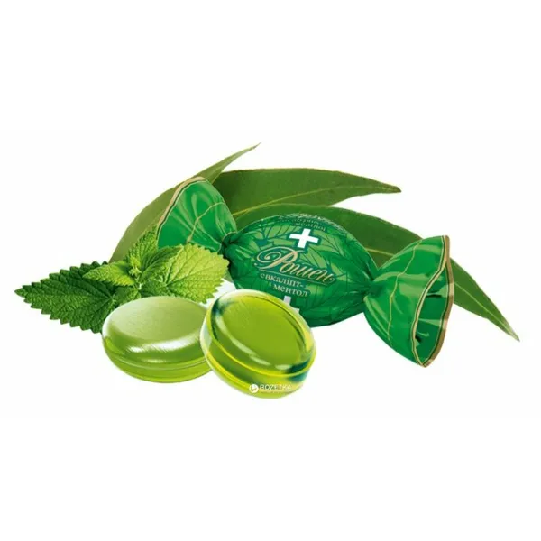 Karameles Menthol Eucalyptus, sveramas, Roshen