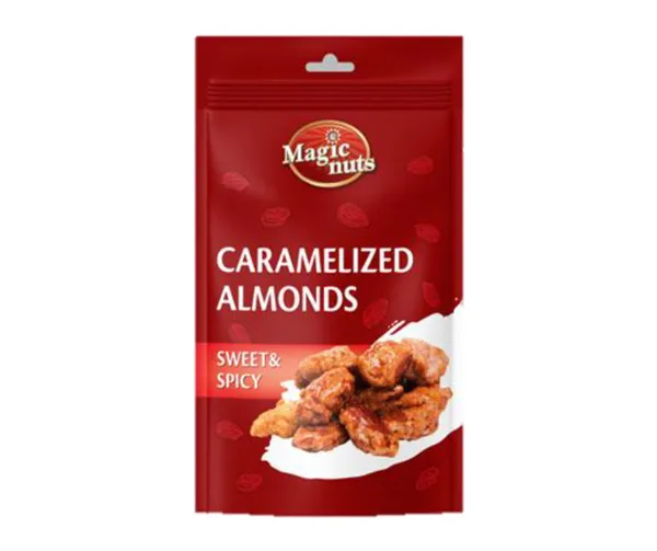 Karamelizētas mandeles 120g, Jaunvita