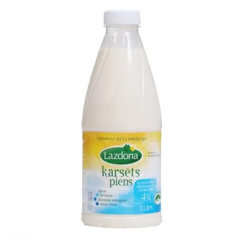Karsēts piens LAZDONA 4% 1L