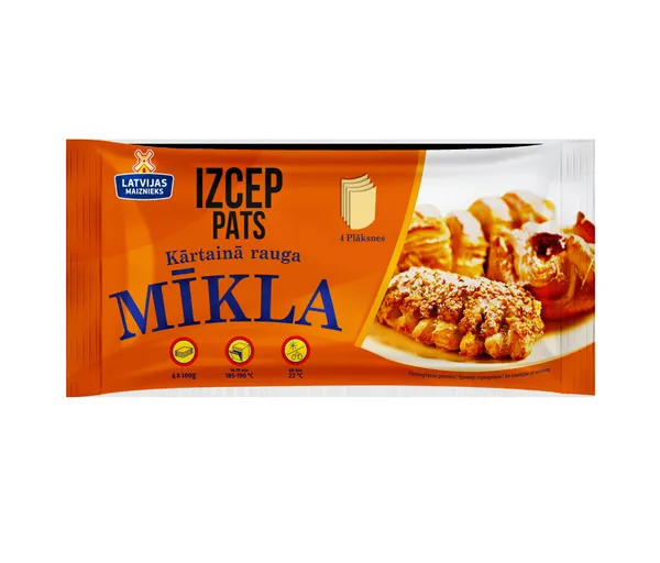Kārtainā rauga mīkla saldēta 400g, Latvijas Maiznieks