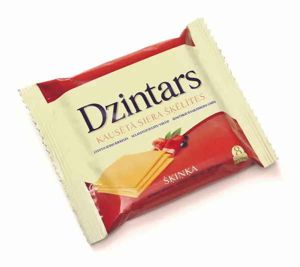 Kausētā siera izstrādājums DZINTARS ar šķiņķi 130g