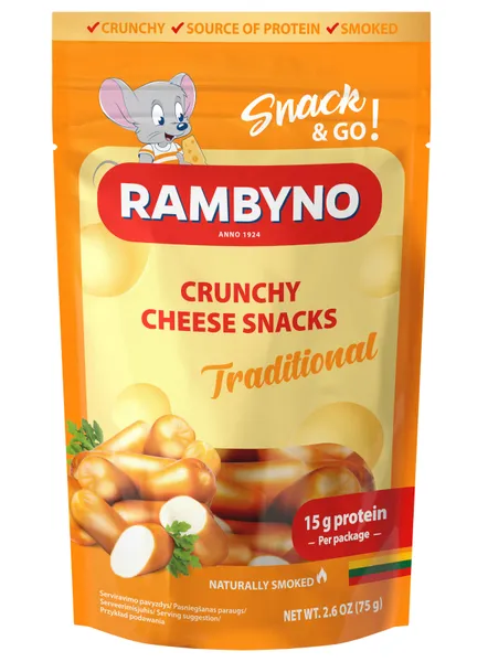 Kausēta kūp. siera uzkoda 45% 75g, Rambyno