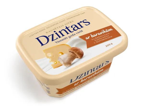 Kausētais siers DZINTARS ar baravikām 200g