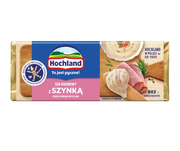 Kausētais siers ar šķiņķi 90g, Hochland