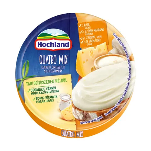 Kausētais siers Hochland Qartro mix 140g