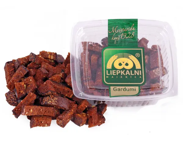 Ķiploku grauzdiņi Tumšie 200g, Liepkalni.