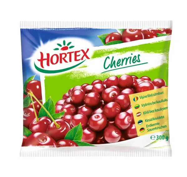 Ķirši bez kauliņiem saldēti 300g, Hortex