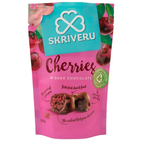 Ķirši tumšajā šokolādē SKRĪVERU 110g