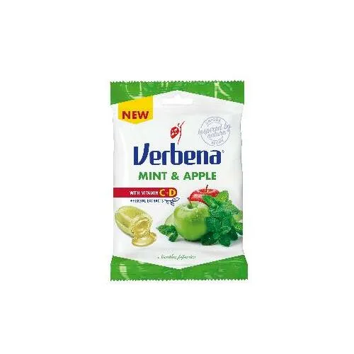 Konfektes ar piparmētru - ābolu un C vit., 60g, Verbena