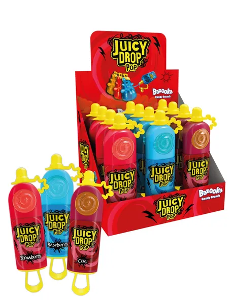 Konfektes Juicy Drop Pop Xtreme Sours 26g, Bazooka
