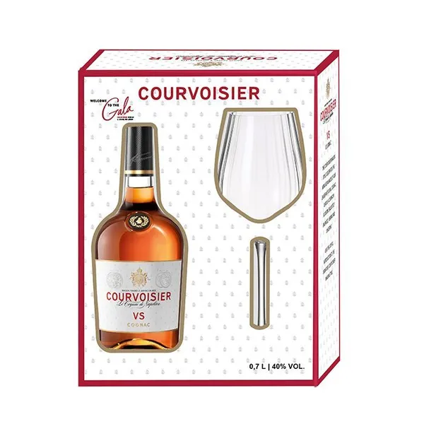 Konjaks Courvoisier VS 40% 0.7 +1 Gala glass VAP 2023