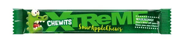 Košļ. konf. Xtreme sour apple 34g, Chewits