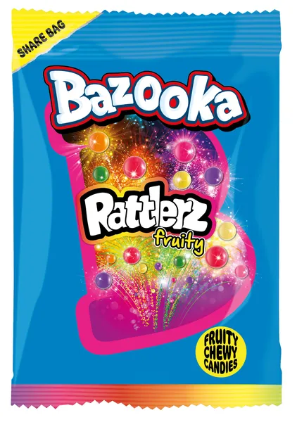 Košļ.konfektes Bazooka Rattlerz Fruity 120g