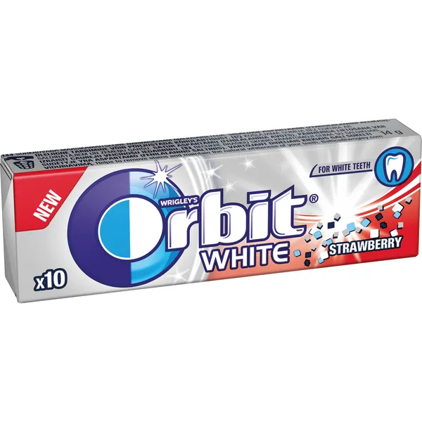 Košļājamā gumija Orbit White Strawberry Stickpack 10pcs 15g