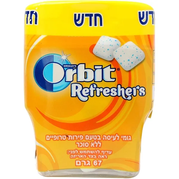 Košļājamā gumija Refreshers Tropical Bottle (30gab.) 67g, Orbit