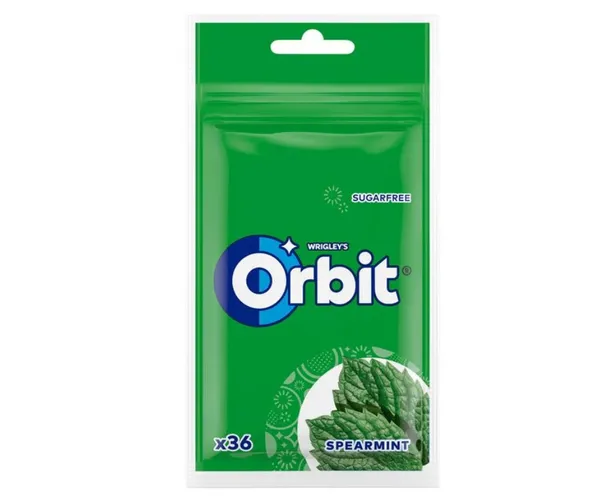 Košļājamā gumija Spearmint Pouch 36 gab. 50g, Orbit