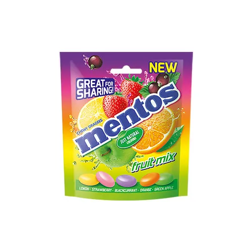 Košļājamās konfektes Fruit Mix 160g, Mentos