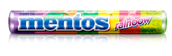 Košļājamās konfektes Rainbow 37.5g, Mentos