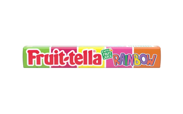 Košļājamās konfektes Vegan Rainbow 41g, Fruit-tella.
