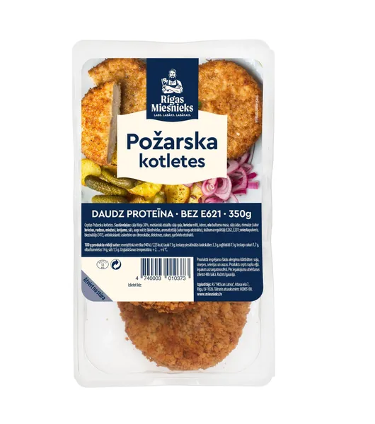 Kotletes cāļa filejas Rīgas miesnieks požarska 350g