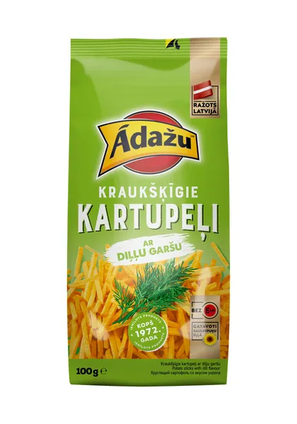 Kraukšķīgie kartupeļi Dille 100g, Ādažu