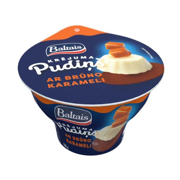 Krējuma pudiņš Brūnā karamele 150g, Baltais