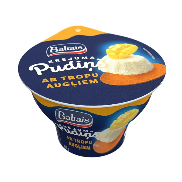 Krējuma pudiņš Baltais tropu augļu 150g