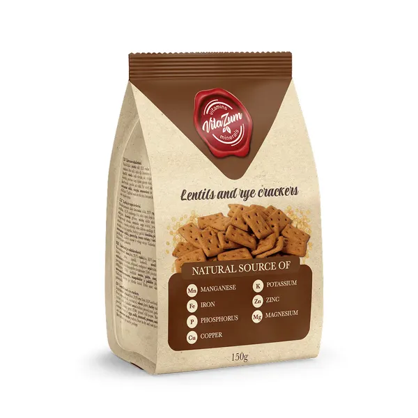 Krekeri lēcu un rudzu VitaZum 150g