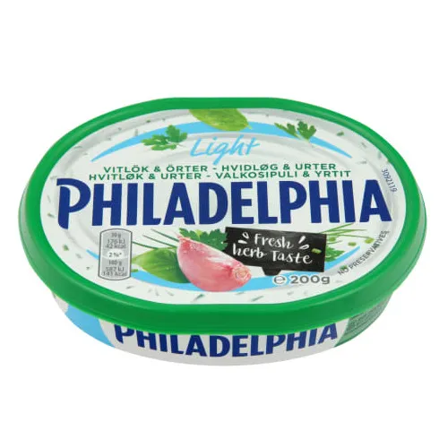 Krēmsiers Light ar zaļumiem 200g, Philadelphia