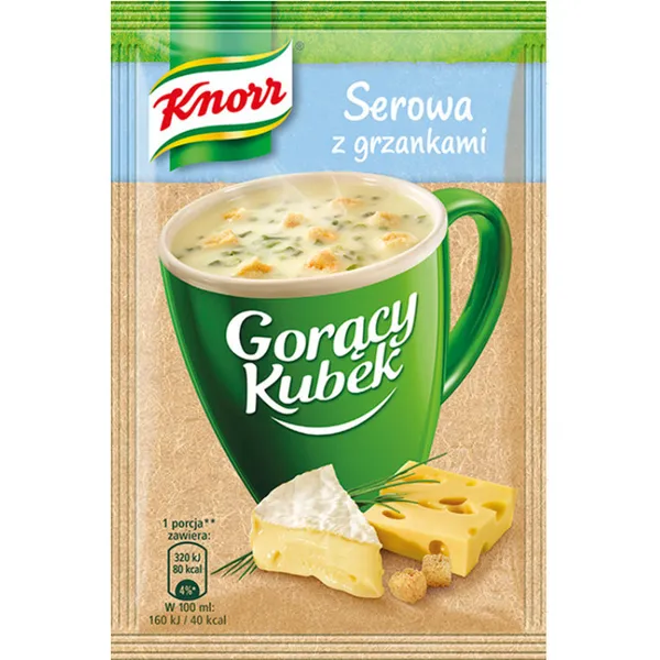 Krēmzupa Knorr CAS siera ar grauzdiņiem 22g