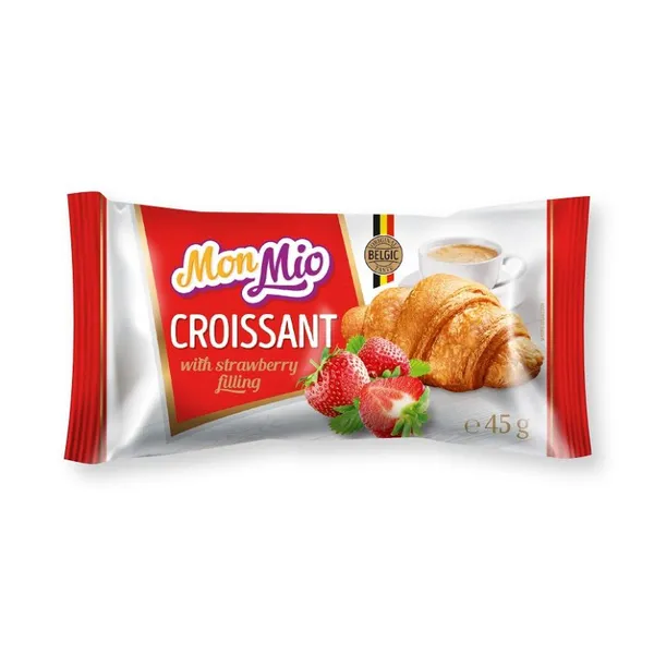Kruasāns ar zemeņu pildījumu 45g, Mon Mio