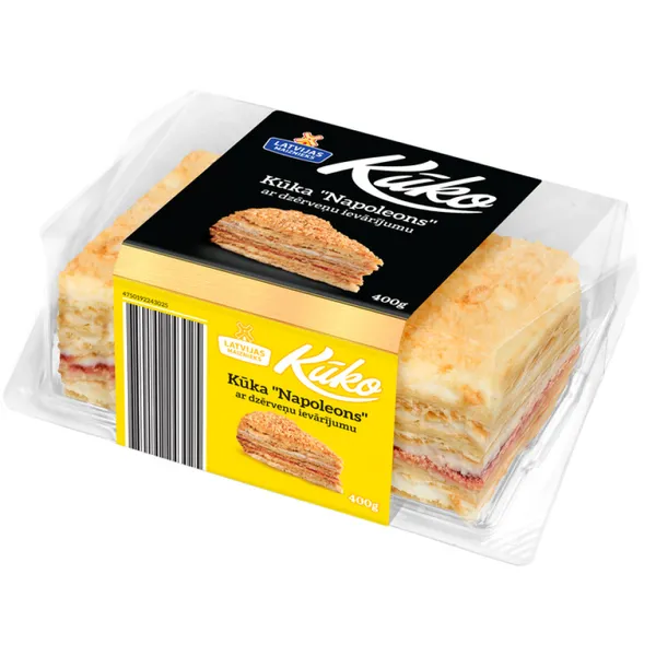 Kūka Napoleons ar dzērveņu ievārījumu 400g, Latvijas Maiznieks