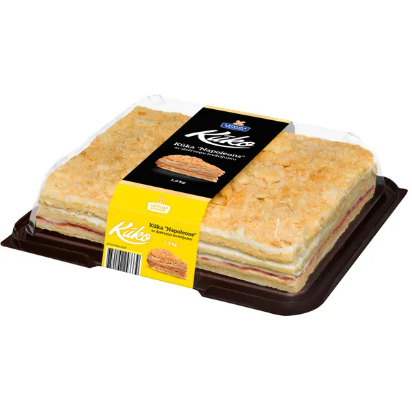 Kūka Napoleons ar dzērveņu ievārījumu Kūko 1.2kg, Latvijas Maiznieks