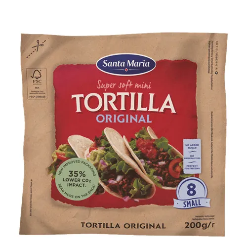 Kviešu tortiljas, mazās 200g, Santa Maria