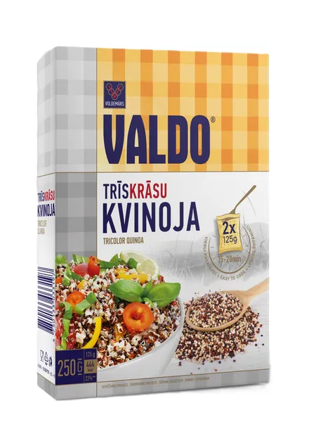 Kvinoja trīskrāsu 2x125g, Valdo