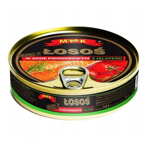 Lasis tomātu mērcē ar halapeno MK 160g (1*12)