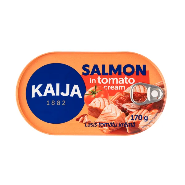 Lašu filejas tomātu krēmā 170g (85g), Kaija