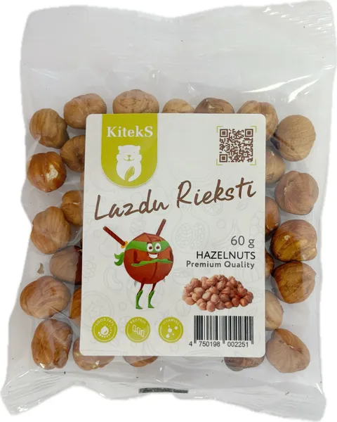 Lazdu rieksti attīrīti 60g, Kiteks