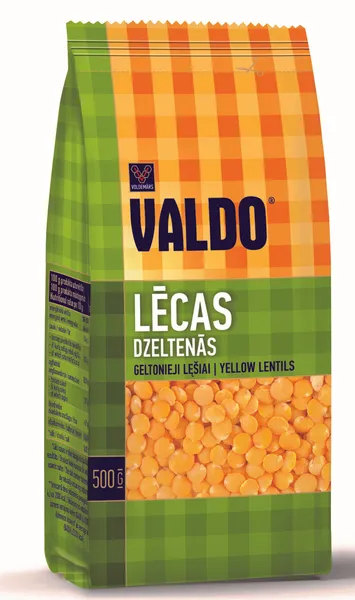 Lēcas dzeltenās šķeltās 500g, Valdo