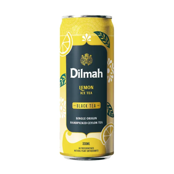 Ledus tēja melnā ar citronu 330ml CAN, Dilmah