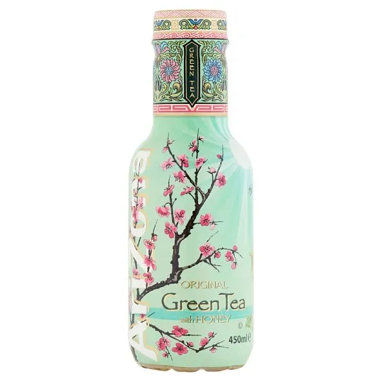 Ledus tēja zaļā ar medu, ar cukuru un saldin. 0.45l PET, Arizona