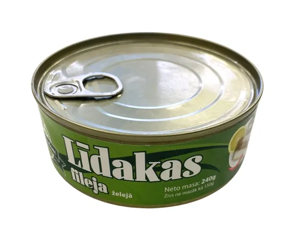 Līdakas fileja želejā 240g (150g)