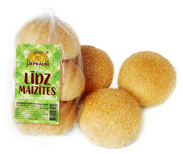 Līdzmaizīte Apalīte (hamburgera) 3 x70g, Liepkalni.