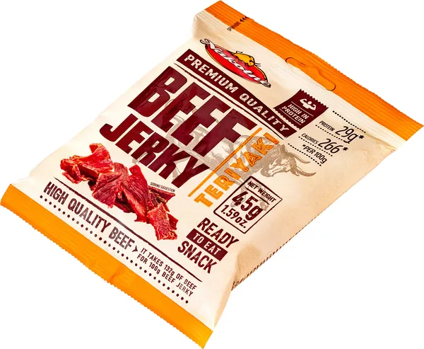 Liellopu gaļas uzkoda žāvēta, k/k Teriyaki 35g, GPU Nākotne