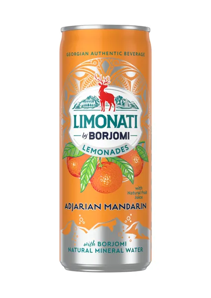 Limonāde ar adžārijas mandarīnu garšu 0.33l CAN, Borjomi