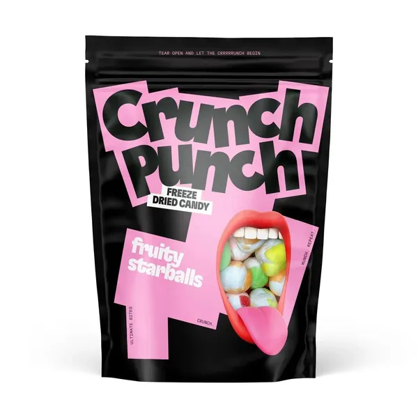 Liofilizēti saldumi Fruity Starballs 100g, Crunch Punch