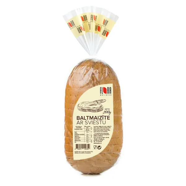 Maize Baltmaizīte ar sviestu sagriezta 200g, Flora Maiznīca