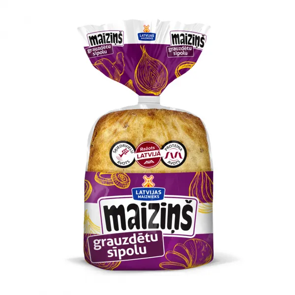 Maize grauzdētu sīpolu Maiziņš 220g, Latvijas Maiznieks