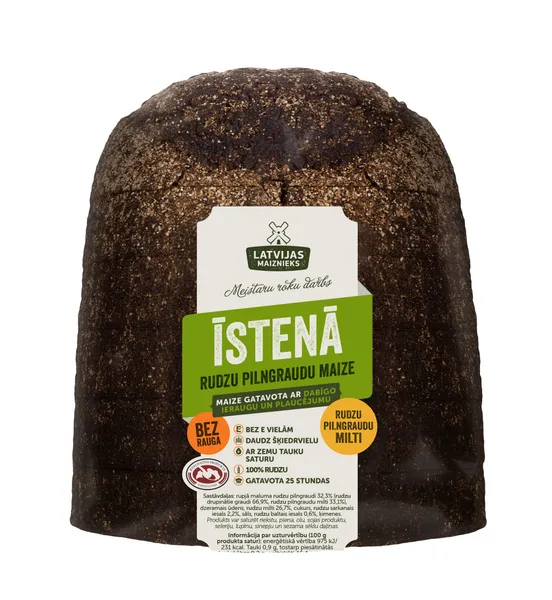 Maize rudzu pilngraudu Īstenā 730g, Latvijas Maiznieks